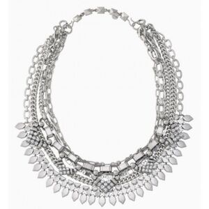 Elegant Silver Layered Necklace, Stella and Dot Sutton necklace.